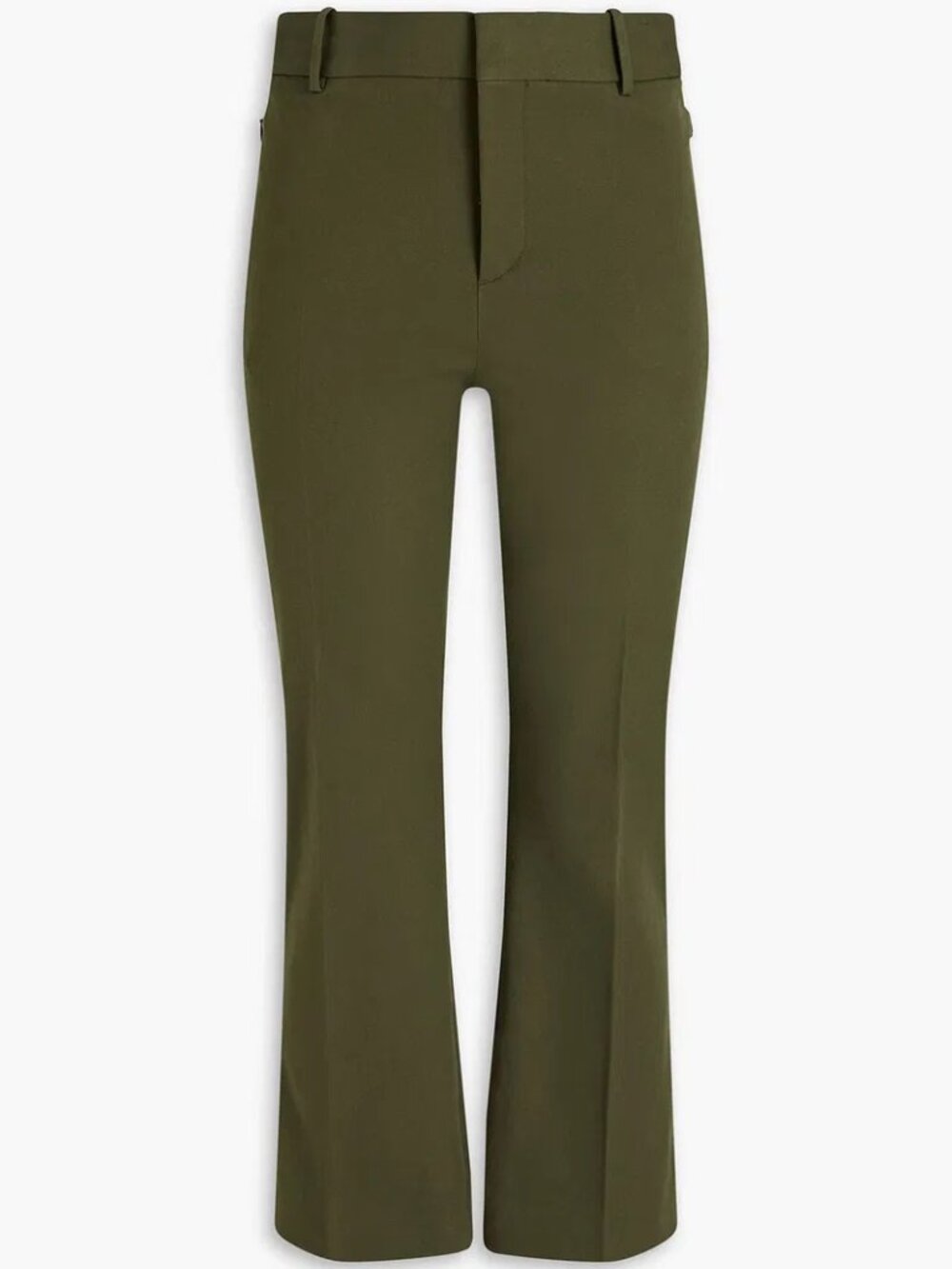 FRAME Le Crop Mini Boot Stretch Cotton Twill – Olive Green – Size 27